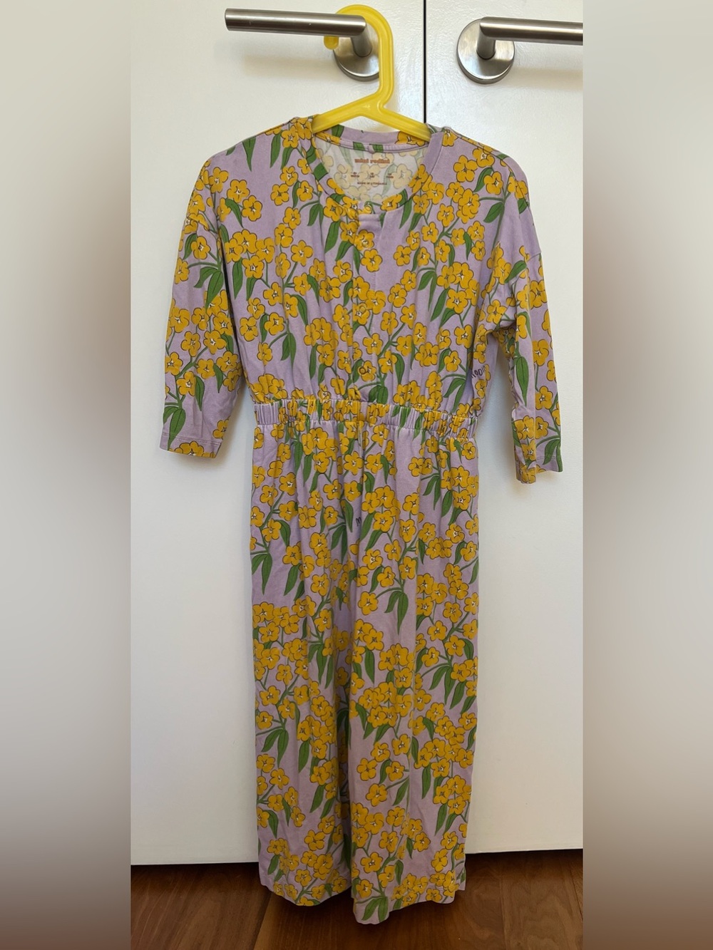 Mini Rodini Lavender and Yellow Floral Jumpsuit